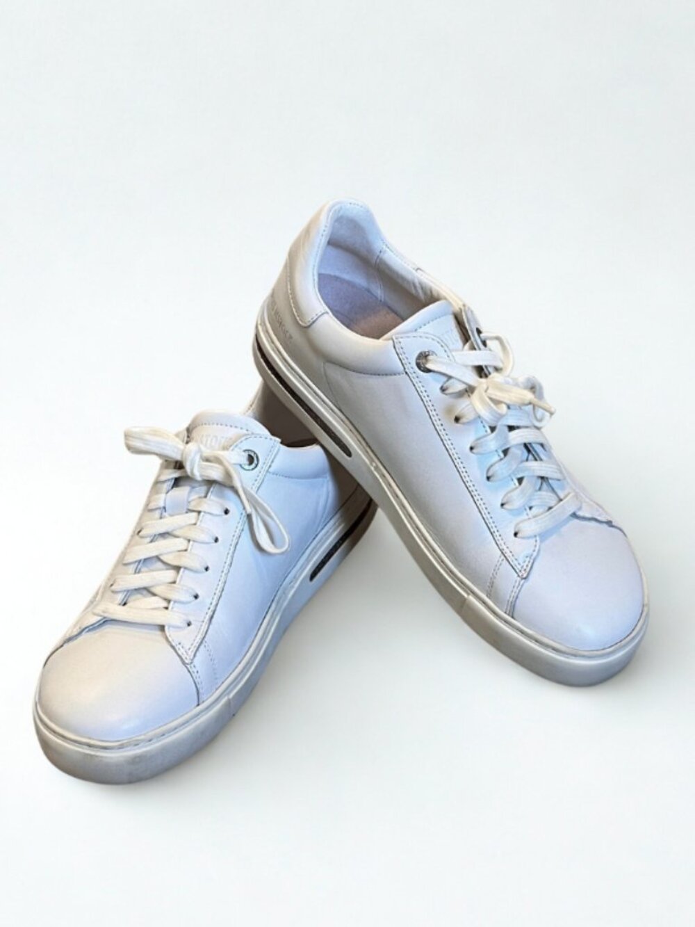 Birkenstock Bend Low White Leather Sneakers Size 38